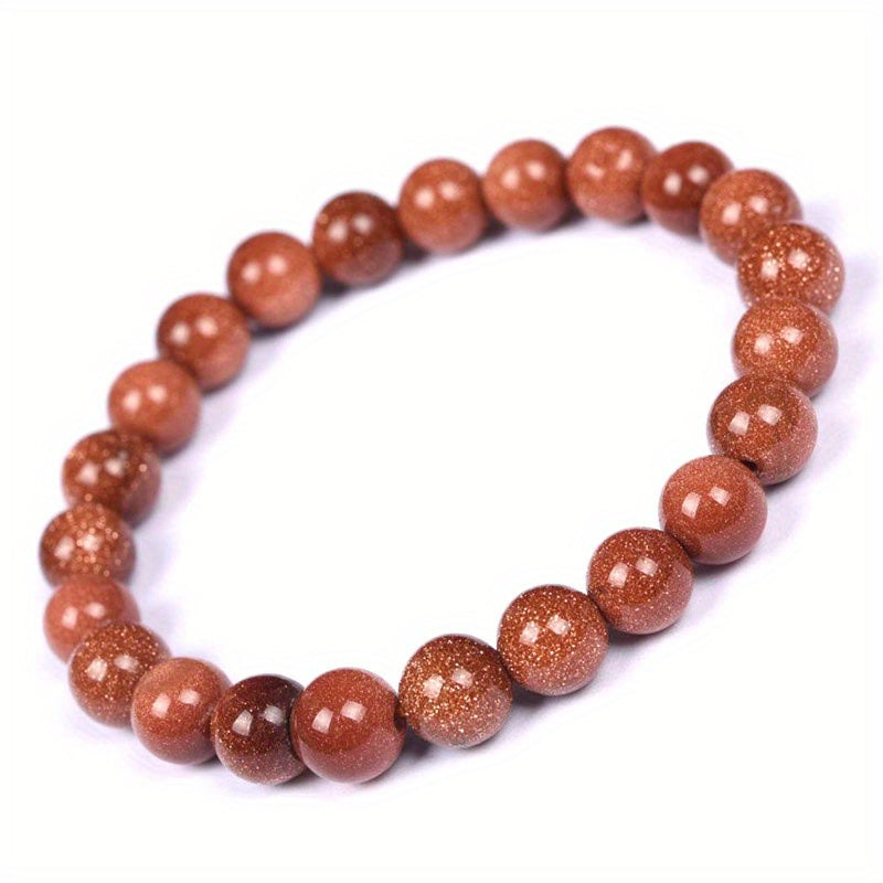 Schimmerndes Opalit Perlenarmband Unisex Stretch Edelstein Armband