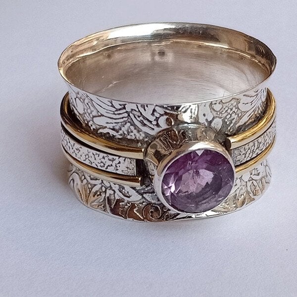 Boho-Meditationsring mit Kristall