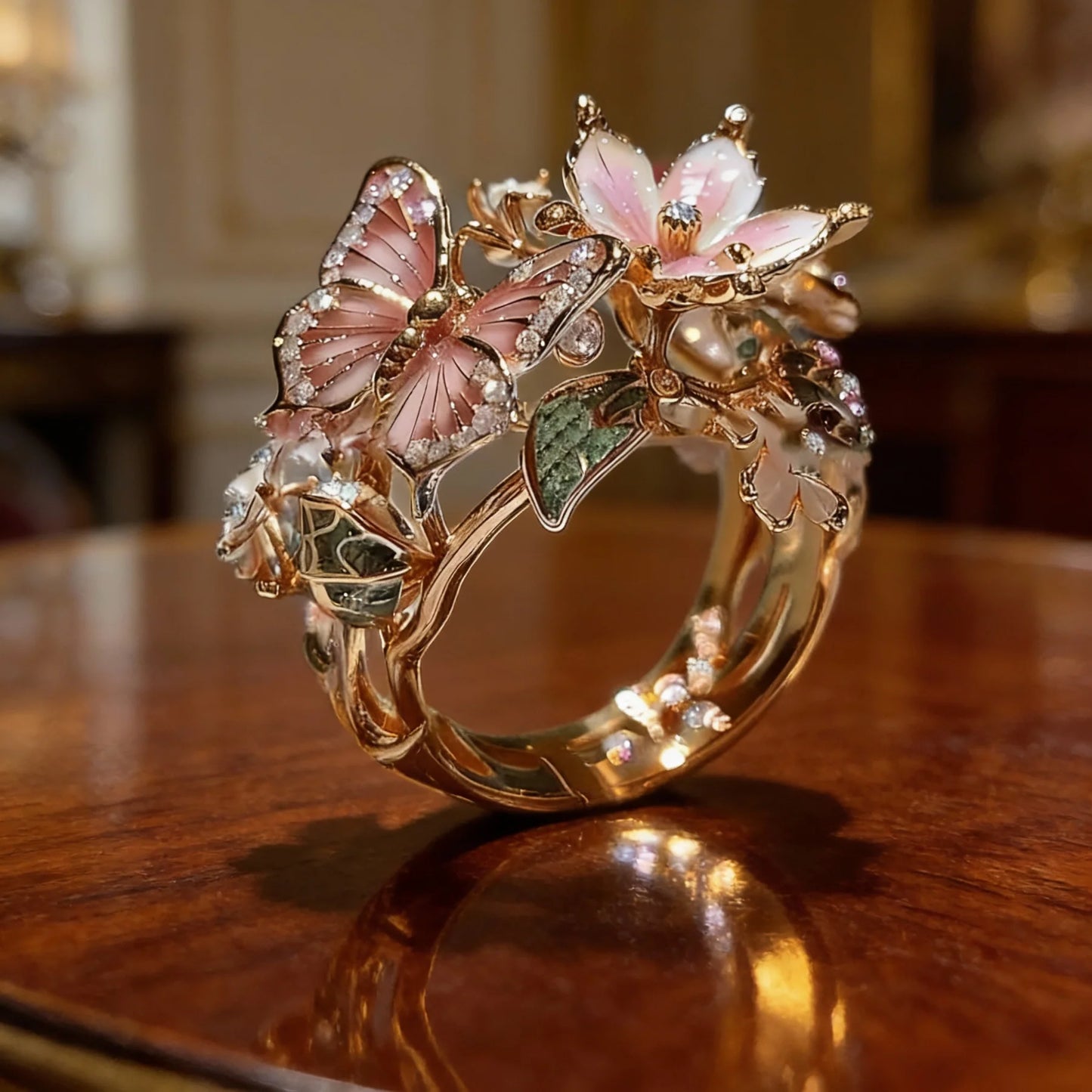 Schmetterlingsmoment – Rosé-Gold Ring mit Zirkonia