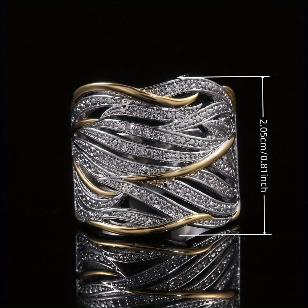 Eleganter Ring mit mehreren gedrehten Schichten