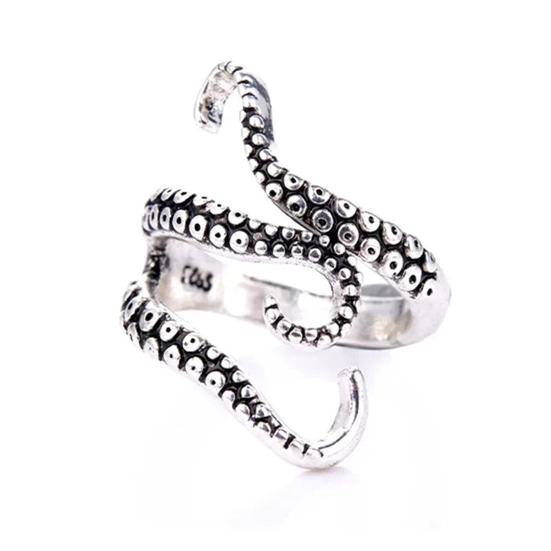 Verstellbarer Ring mit Oktopustentakeln