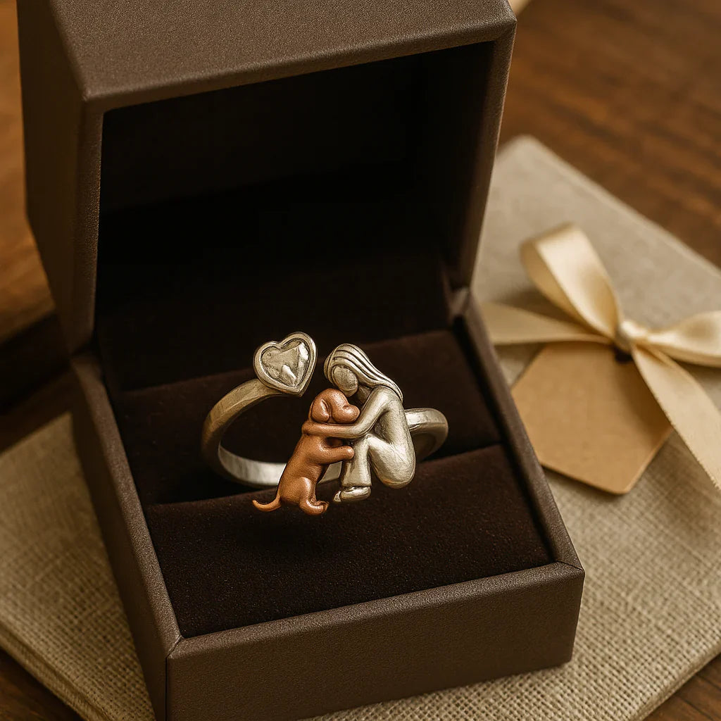 Offener Ring „Bedingungslose Liebe“ mit herzförmigem Zirkonia