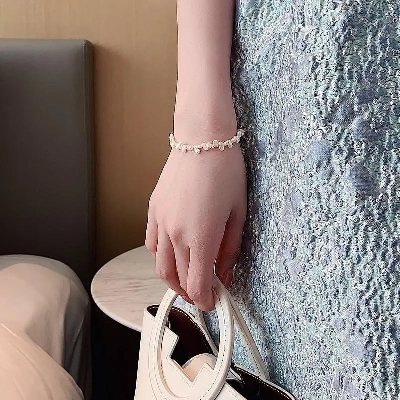Chic Süßwasserperlen Armband mit einzigartigen Barockperlen