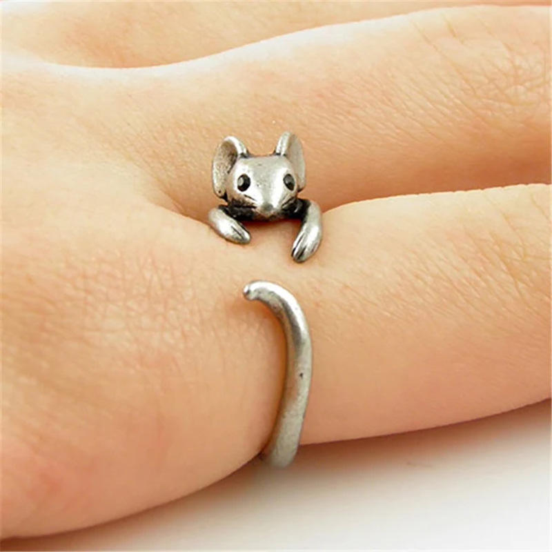 Vintage Ring mit Maus