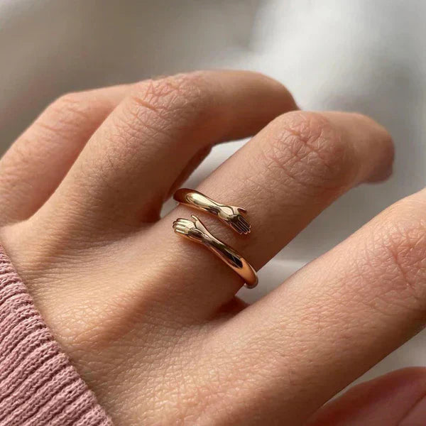Verstellbarer Ring „Eternal Hug“ – Edelstahl