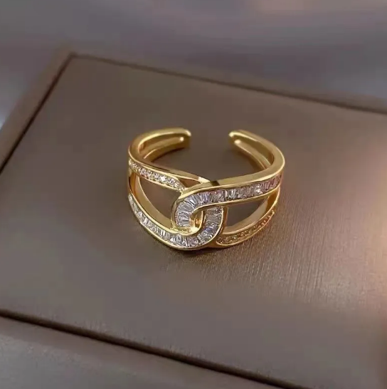 Offener Ring mit Zirkonia