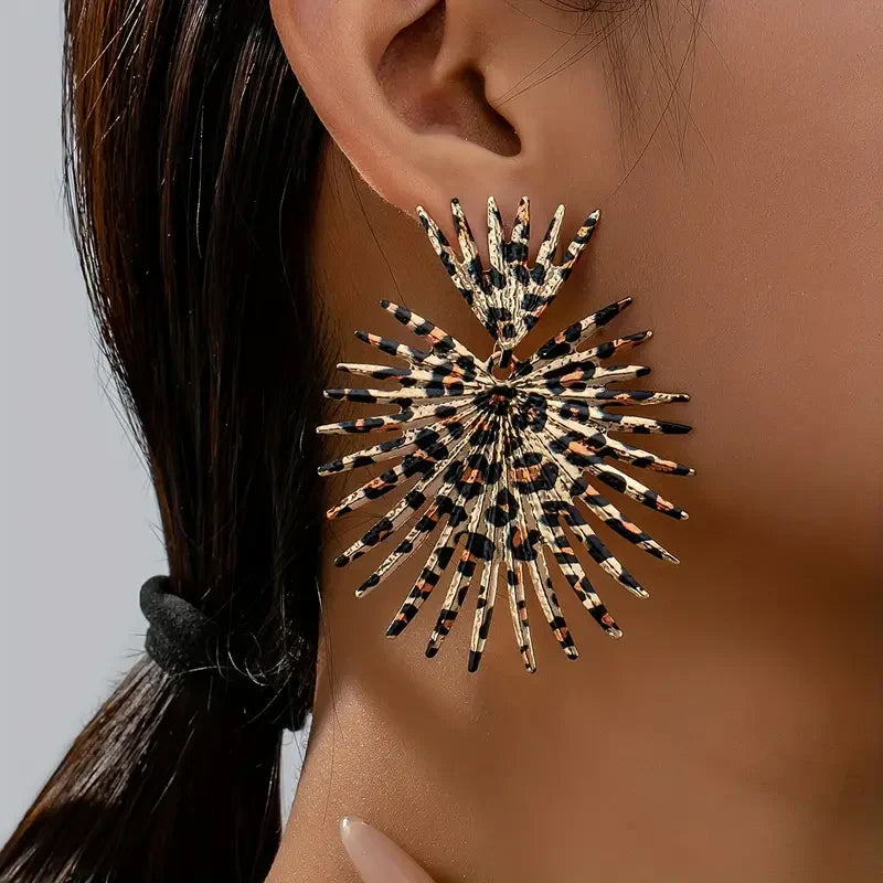 Leoparden-Design Spinnen-Ohrringe im Statement-Stil für Damen
