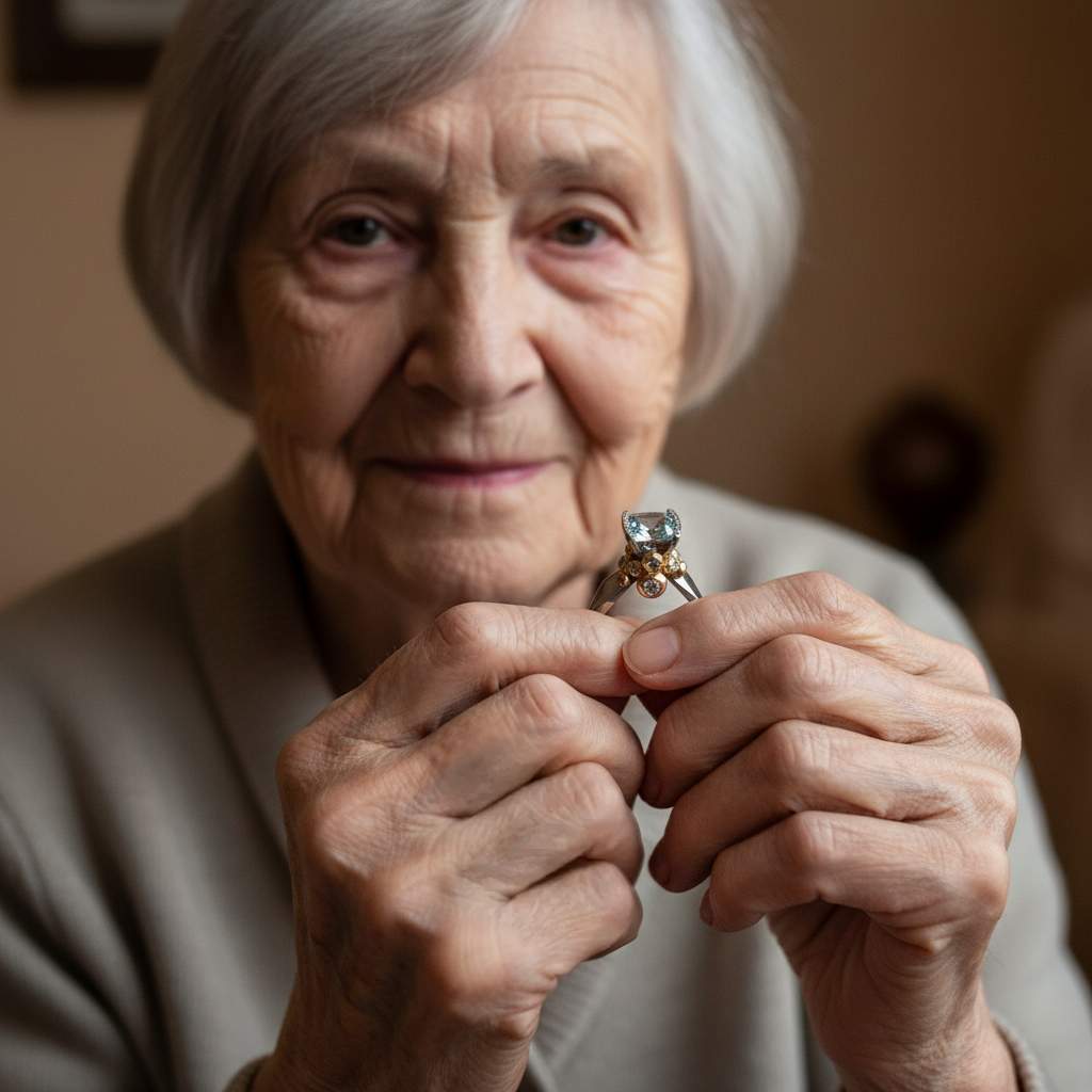 Ring mit blauem Stein