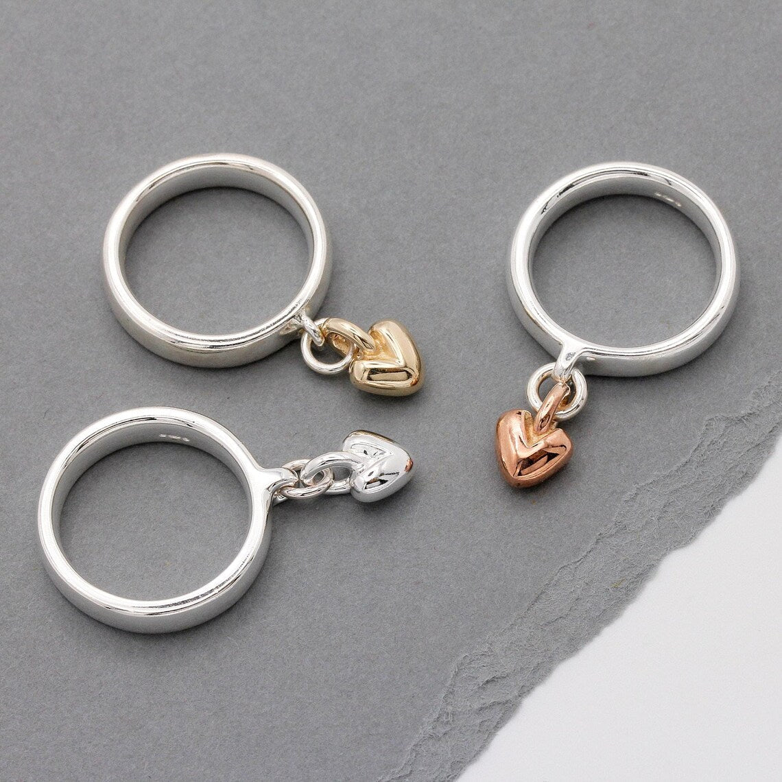 Vintage Ring mit Herzanhänger