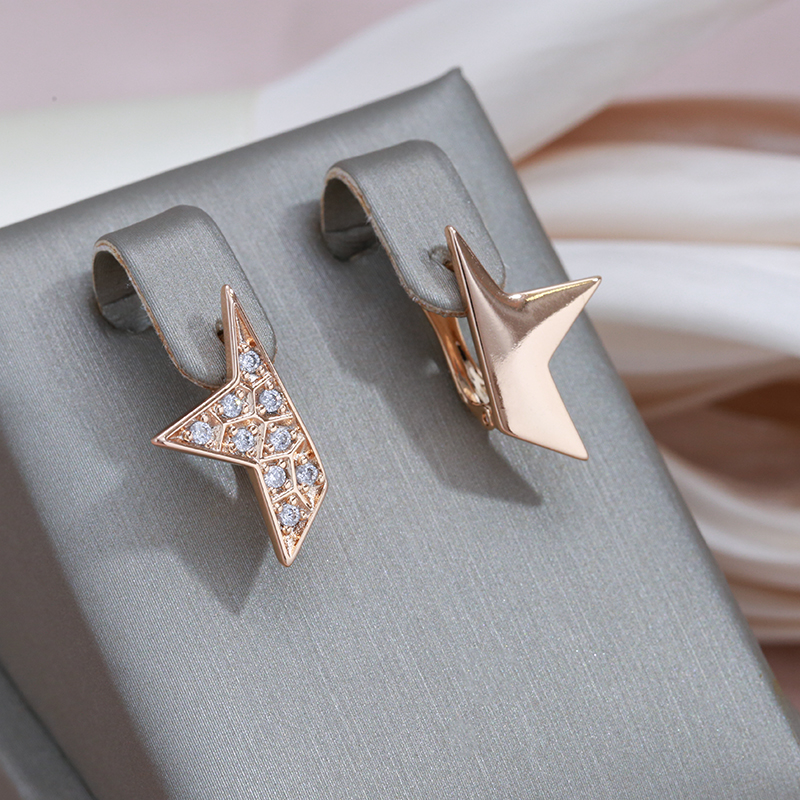 Glamouröse Stern-Ohrringe mit Zirkonia-Steinen für stilvolle Looks