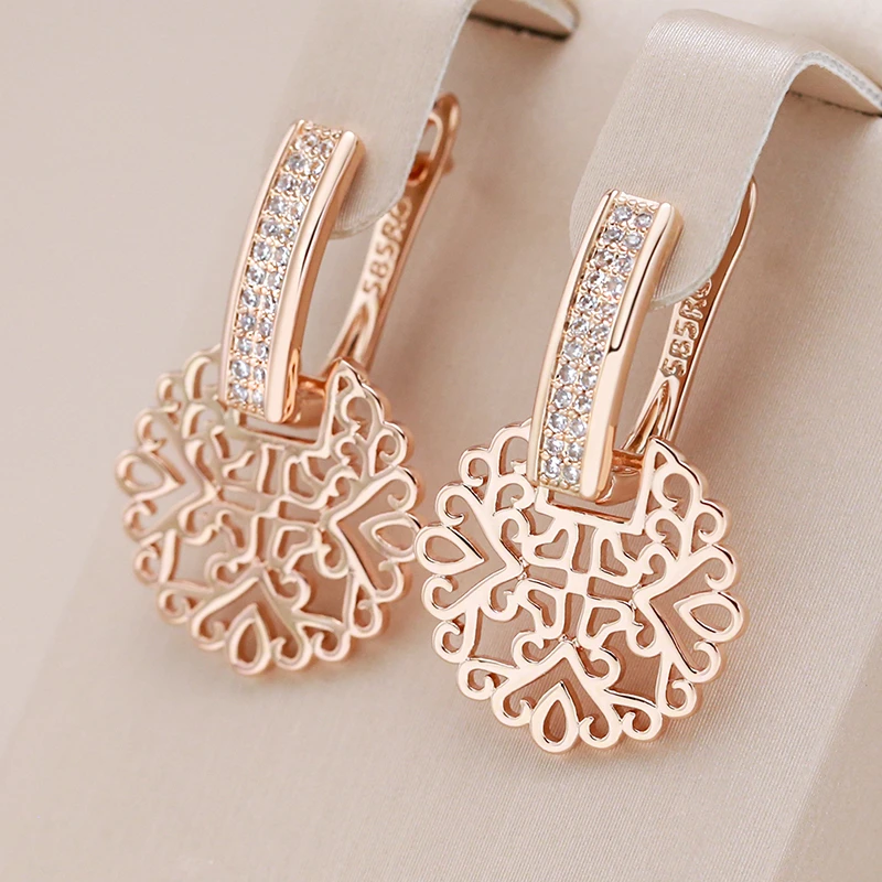 Elegante Ohrhänger mit Zirkonia und filigranem Mandala-Design