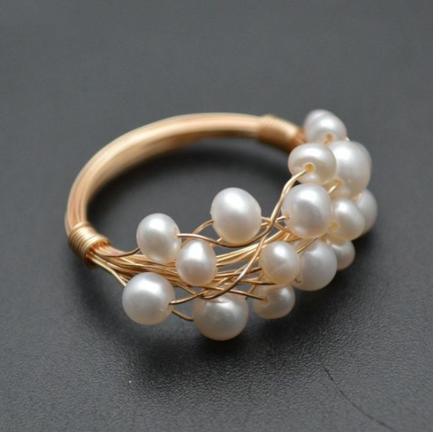 Meereswellenring mit Opal
