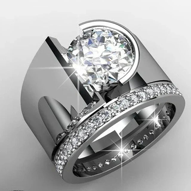 Kolibri-Ring mit grünem Zirkon