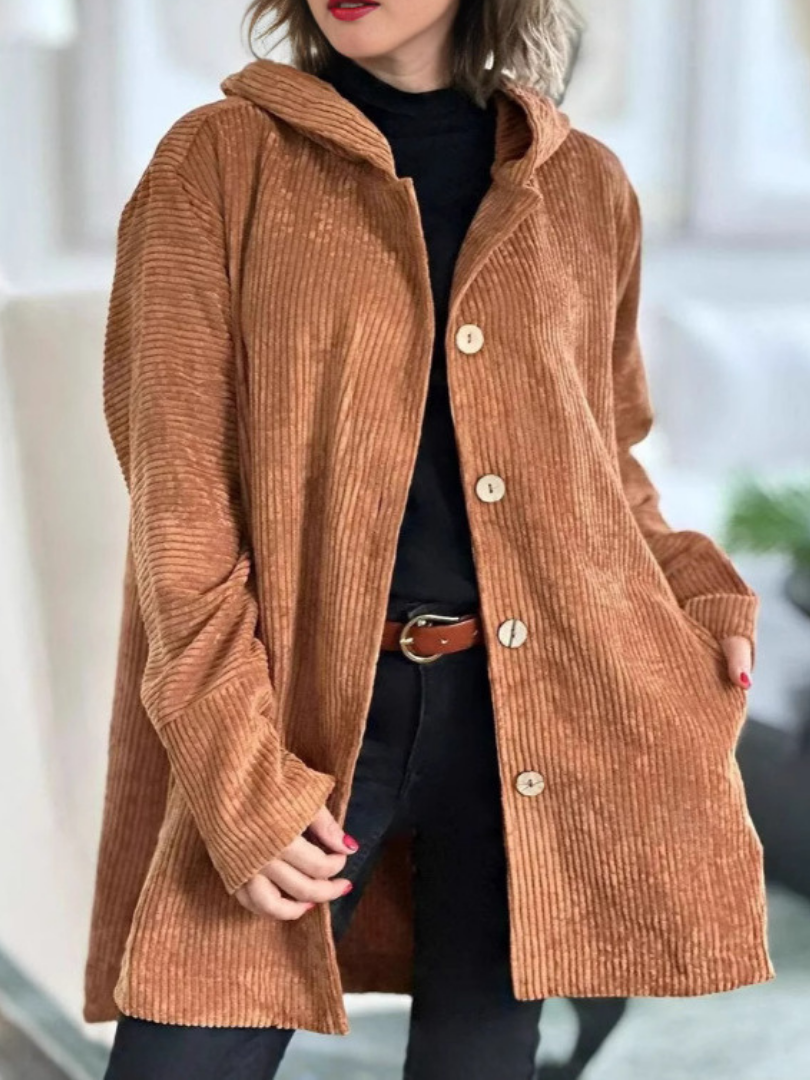 Elin | Cordjacke mit Kapuze