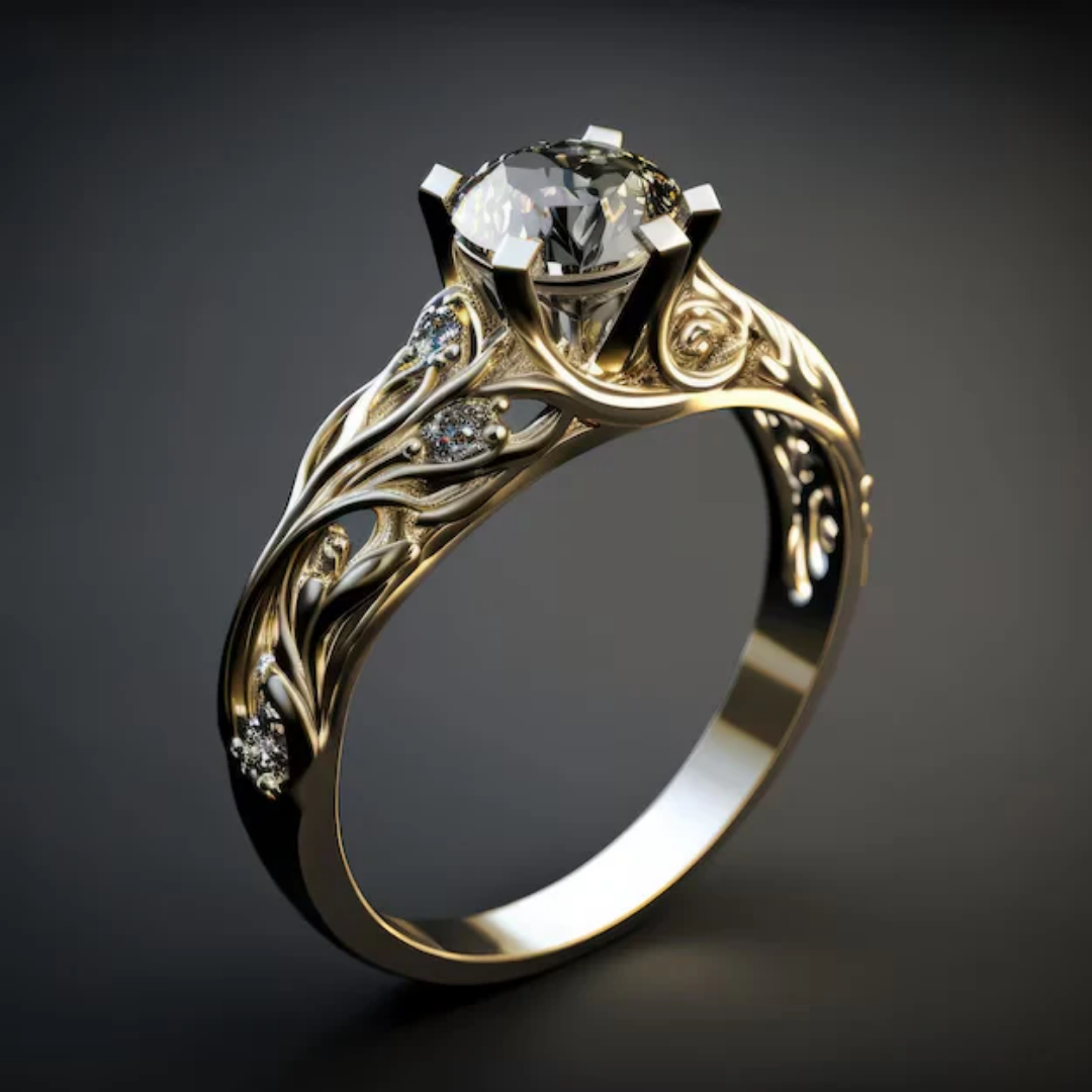 Eleganter Ring mit exotischem Zirkonia