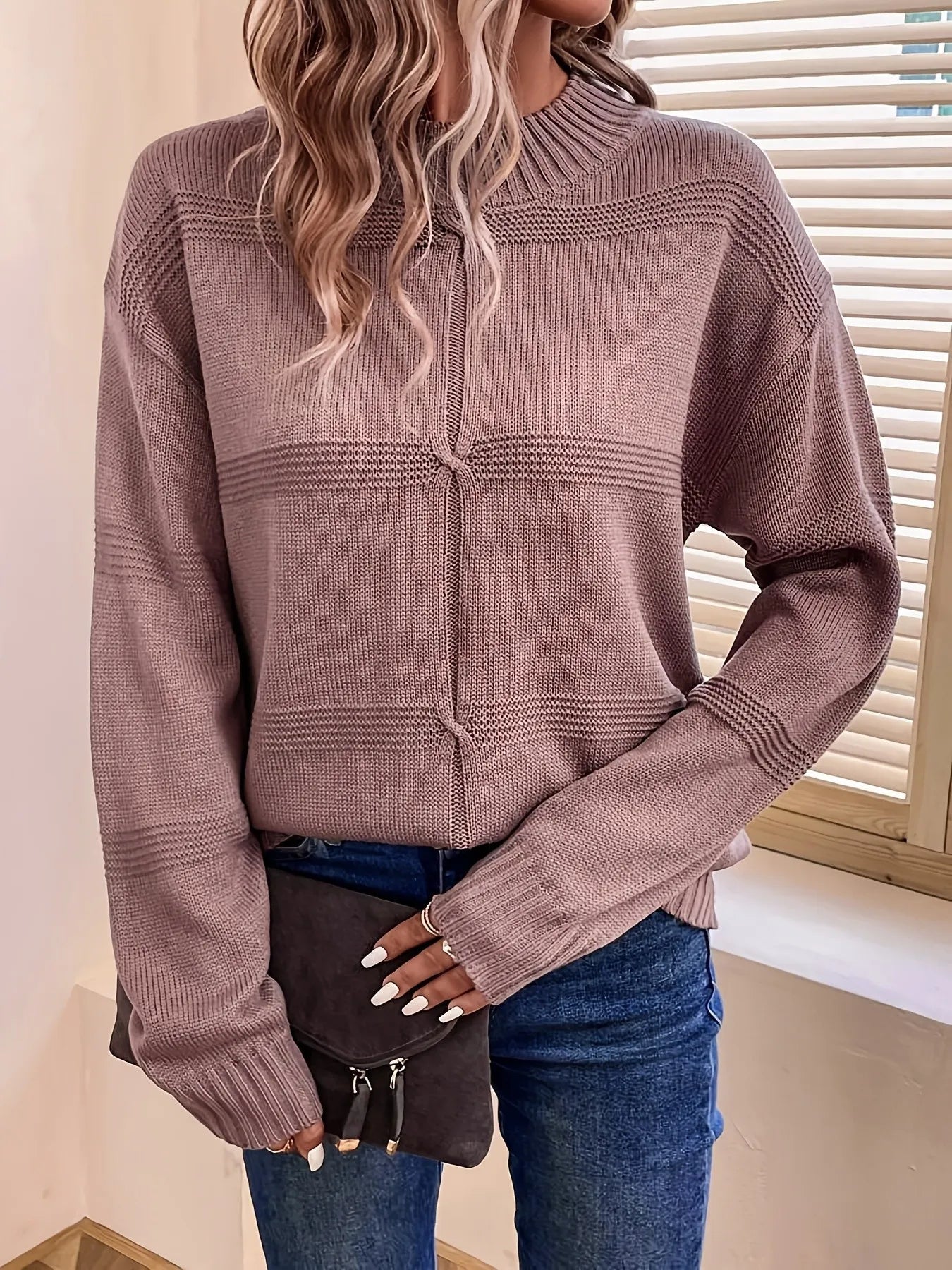 Jane | Eleganter Rundhals-Strickpullover