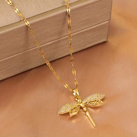 Fabienne | Goldene Libellenkette