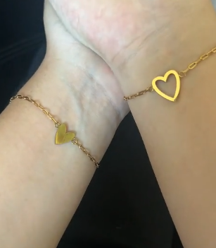 Verbundene Herzen Armband-Set