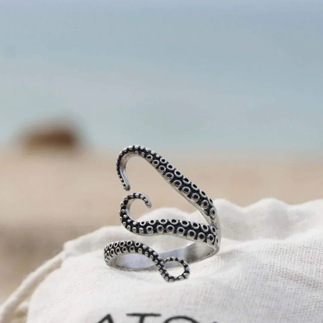 Verstellbarer Ring mit Oktopustentakeln