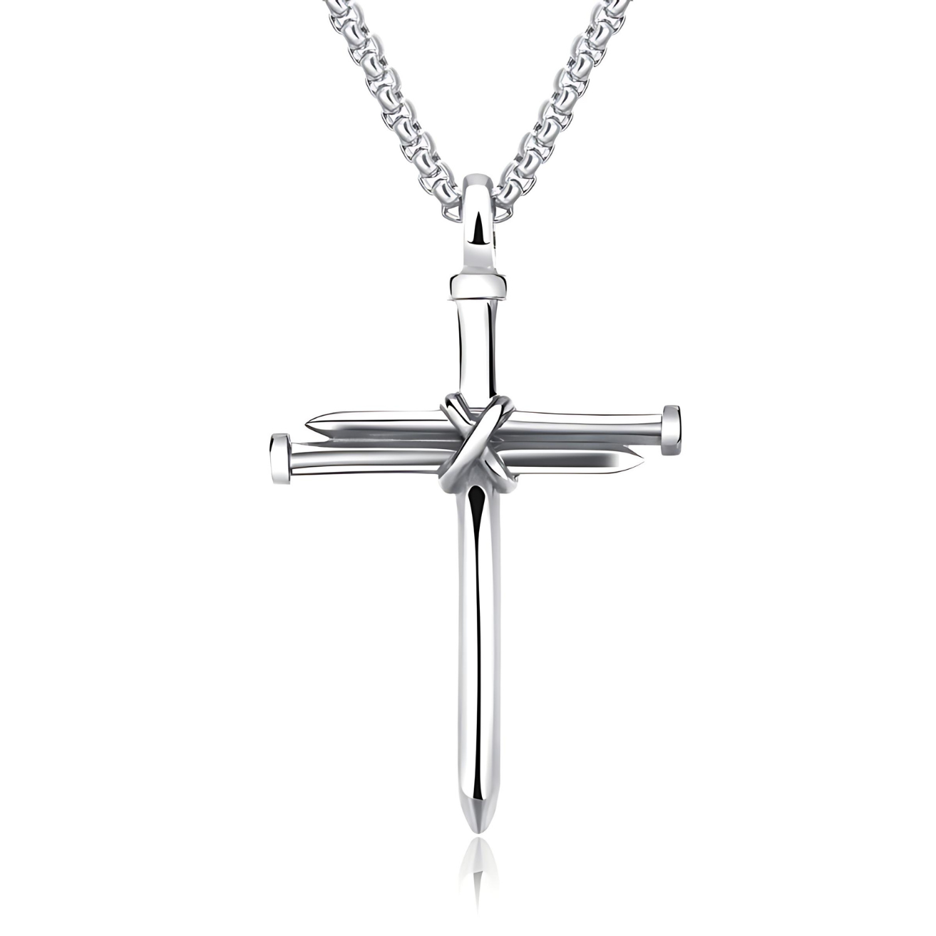 Nagelkreuz Halskette für Damen und Herren im Kreuz-Design
