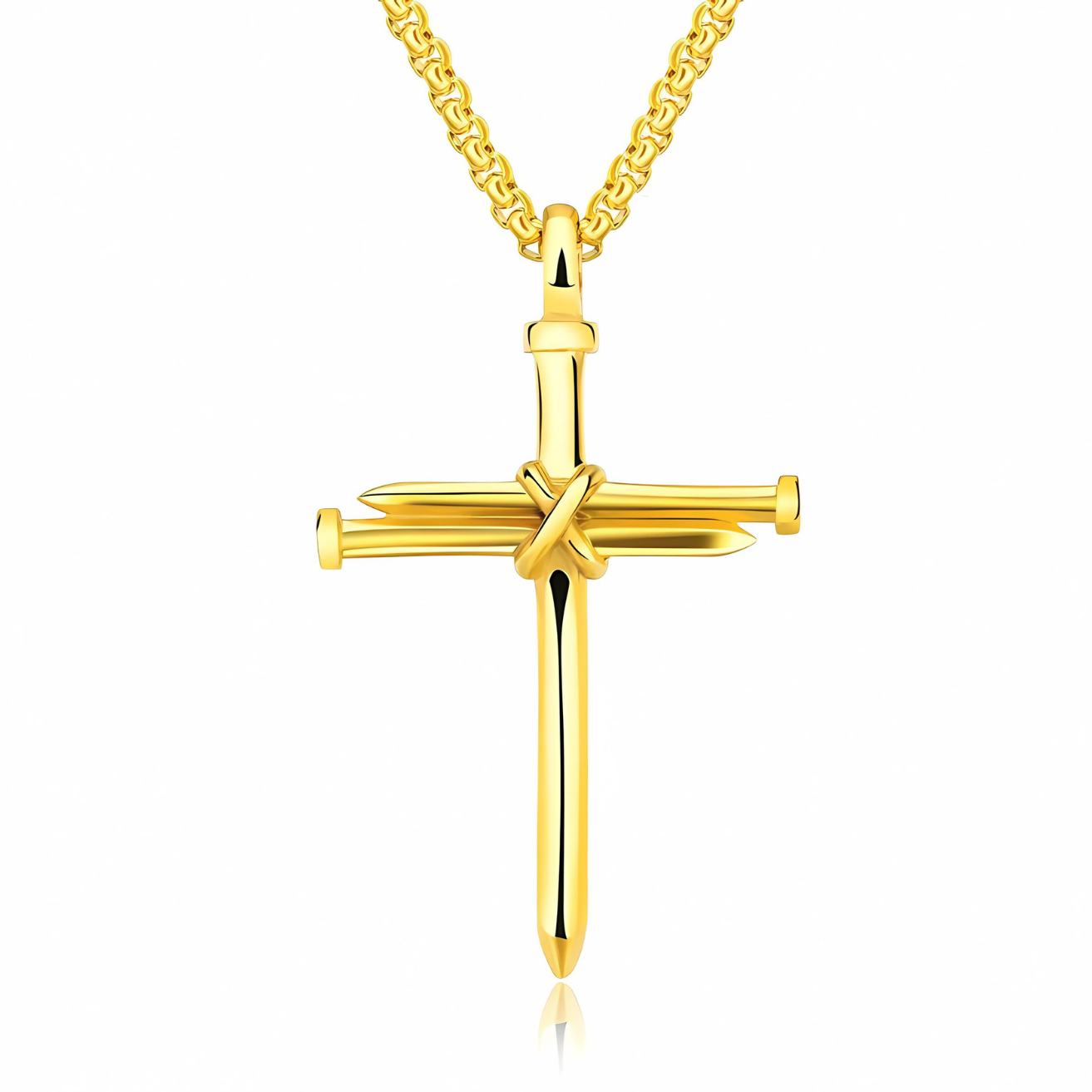 Nagelkreuz Halskette für Damen und Herren im Kreuz-Design