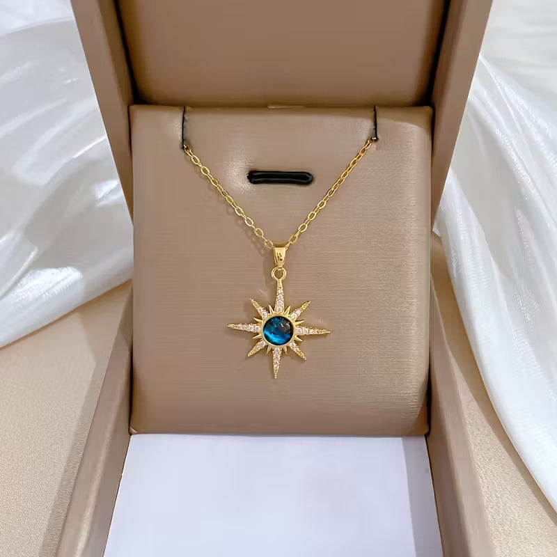 Anke | Goldstern-Anhänger-Halskette