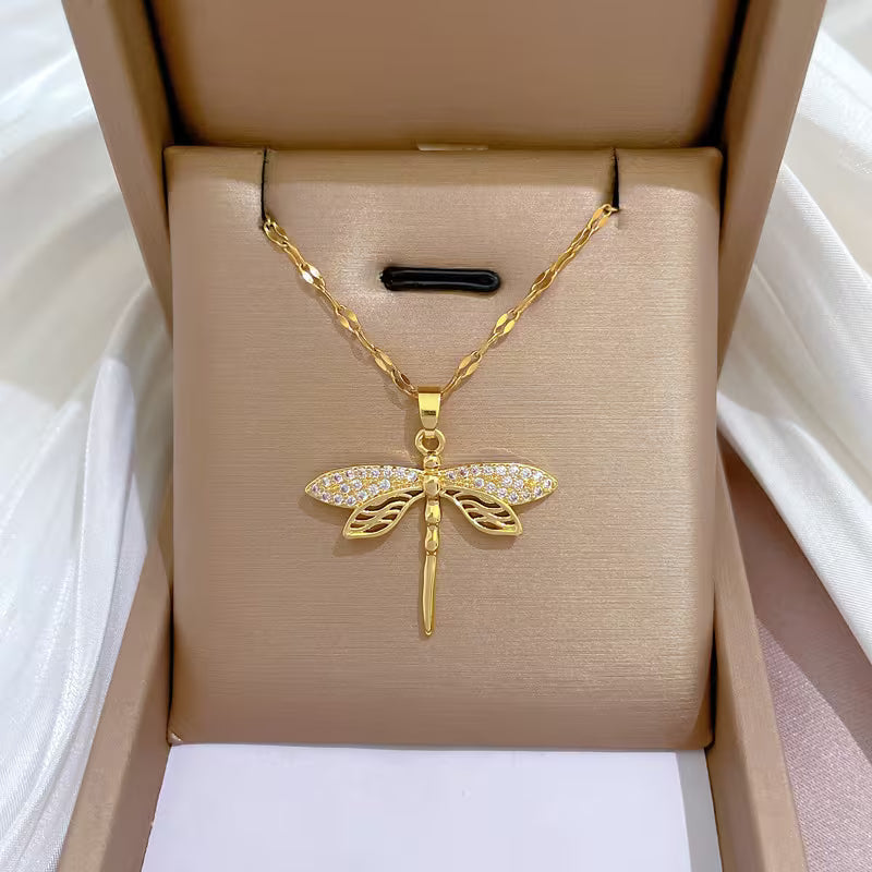 Fabienne | Goldene Libellenkette