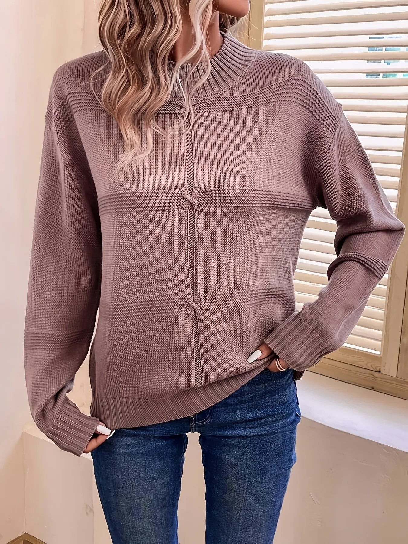 Jane | Eleganter Rundhals-Strickpullover