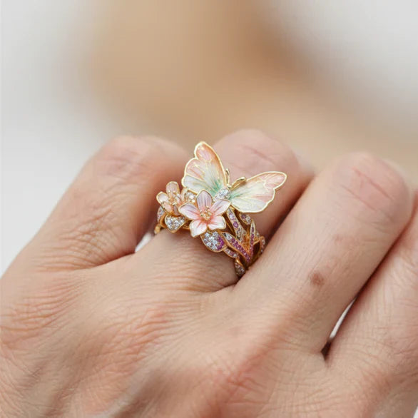 Schmetterlingsring mit Zirkonia