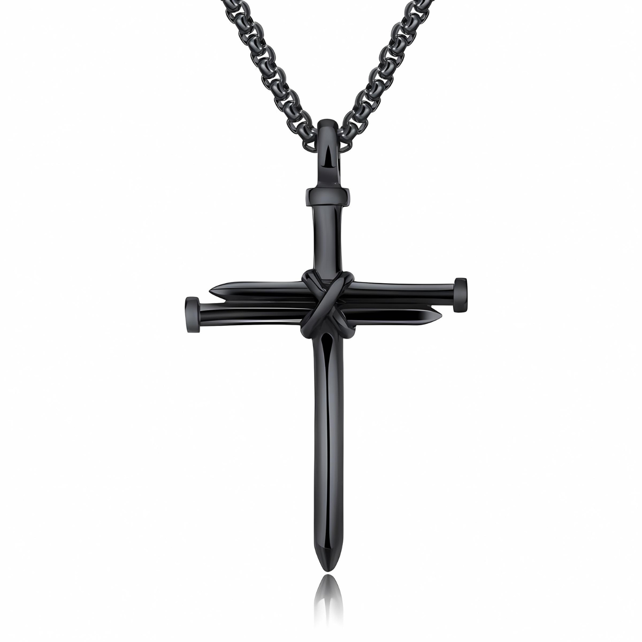 Nagelkreuz Halskette für Damen und Herren im Kreuz-Design