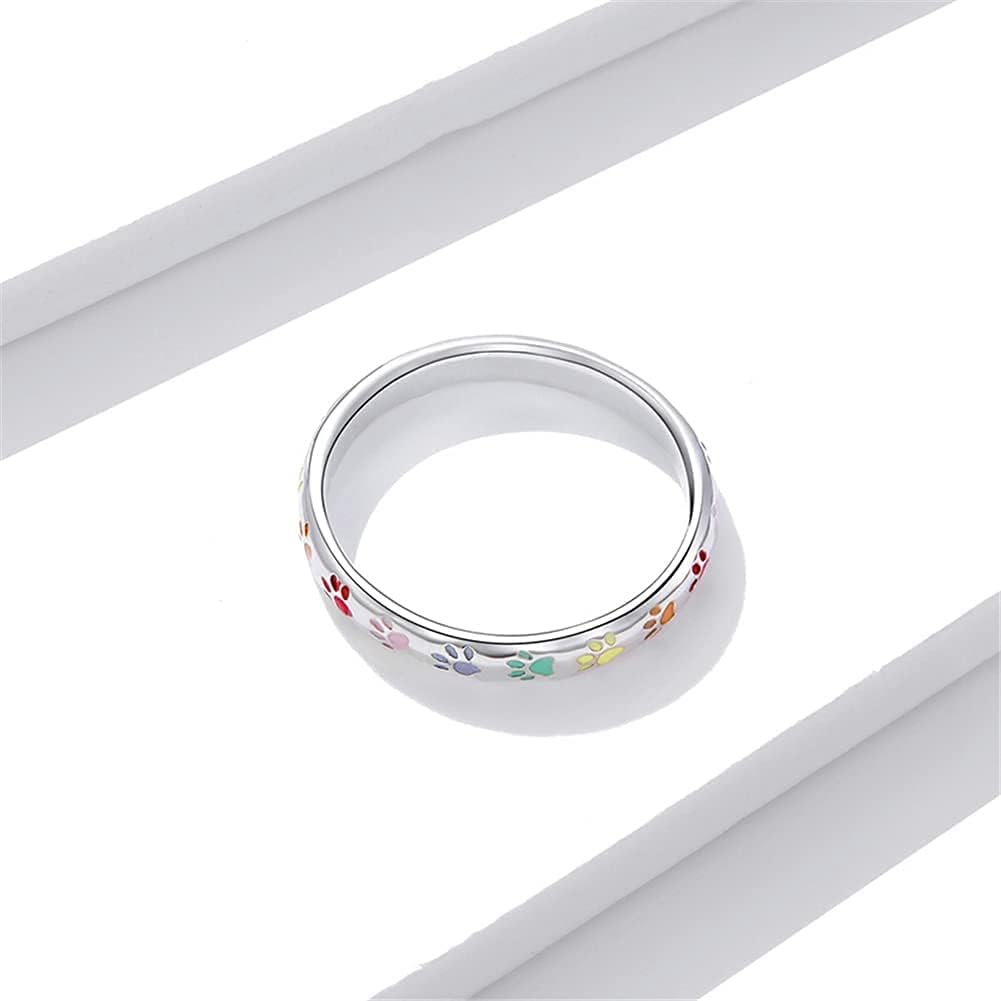 Ring aus Proof-Silber mit Pfotenzeichnung