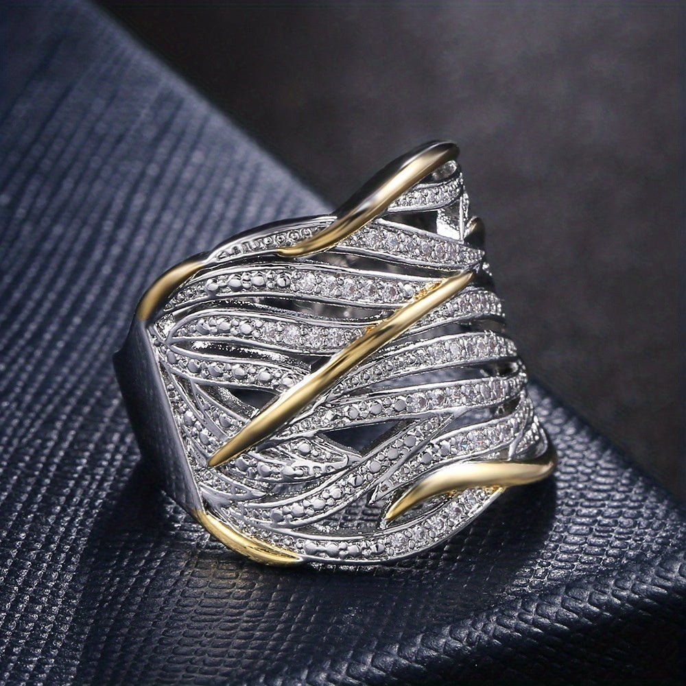 Eleganter Ring mit mehreren gedrehten Schichten