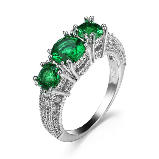 Ring mit 3 Smaragdsteinen