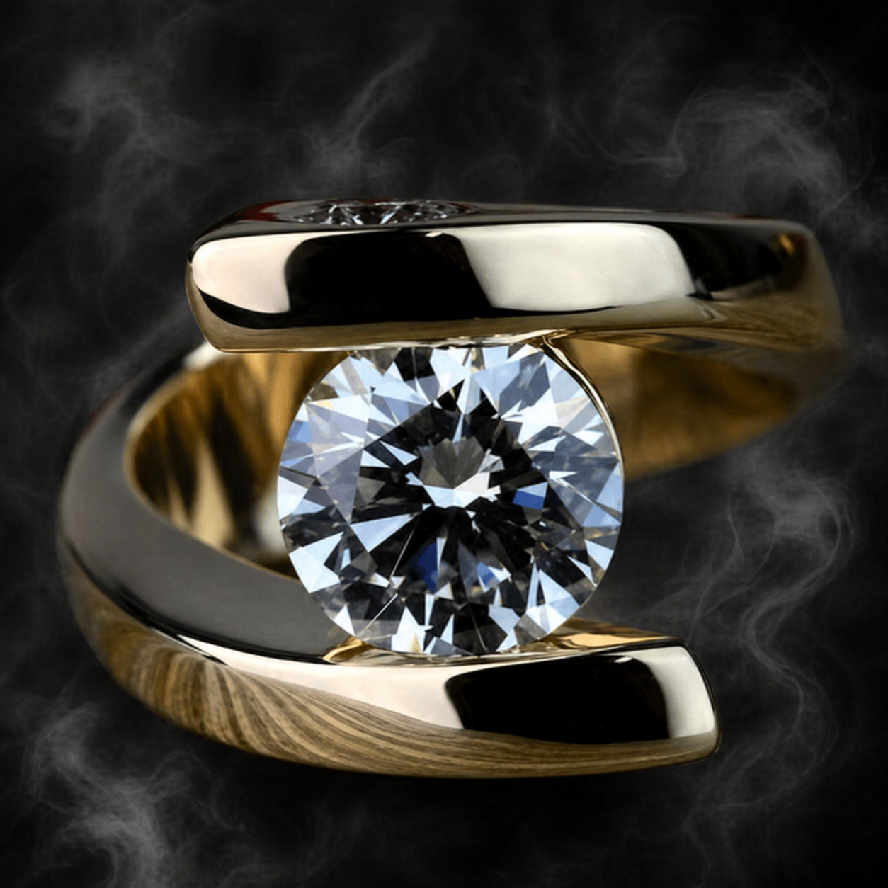 Edelstahlring mit Zirkonia-Stein