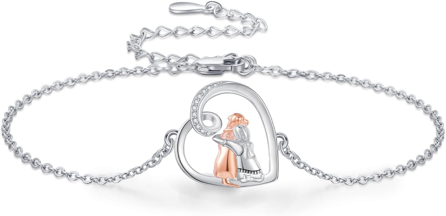 Herz-Armband: Umarmung von Mensch und Haustier
