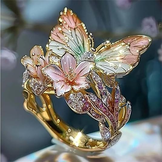 Schmetterlingsring mit Zirkonia