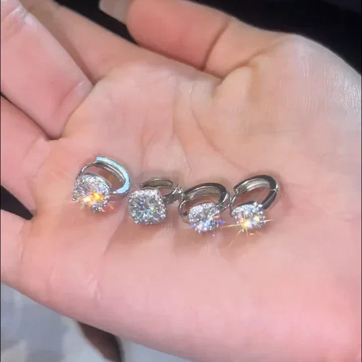 Nadia Elegante Funkelnde Zirkonia Ohrringe mit funkelndem Halo-Design