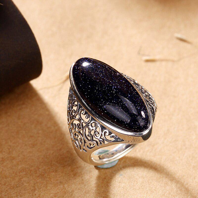Vintage-Ring mit Zirkon-Inlay