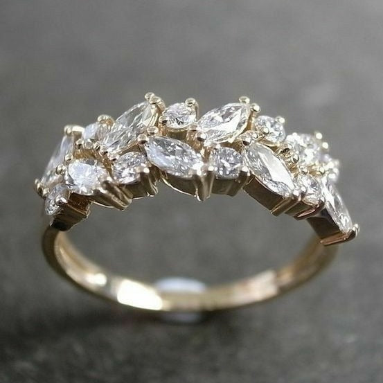 Vintage-Ring mit Zirkonia