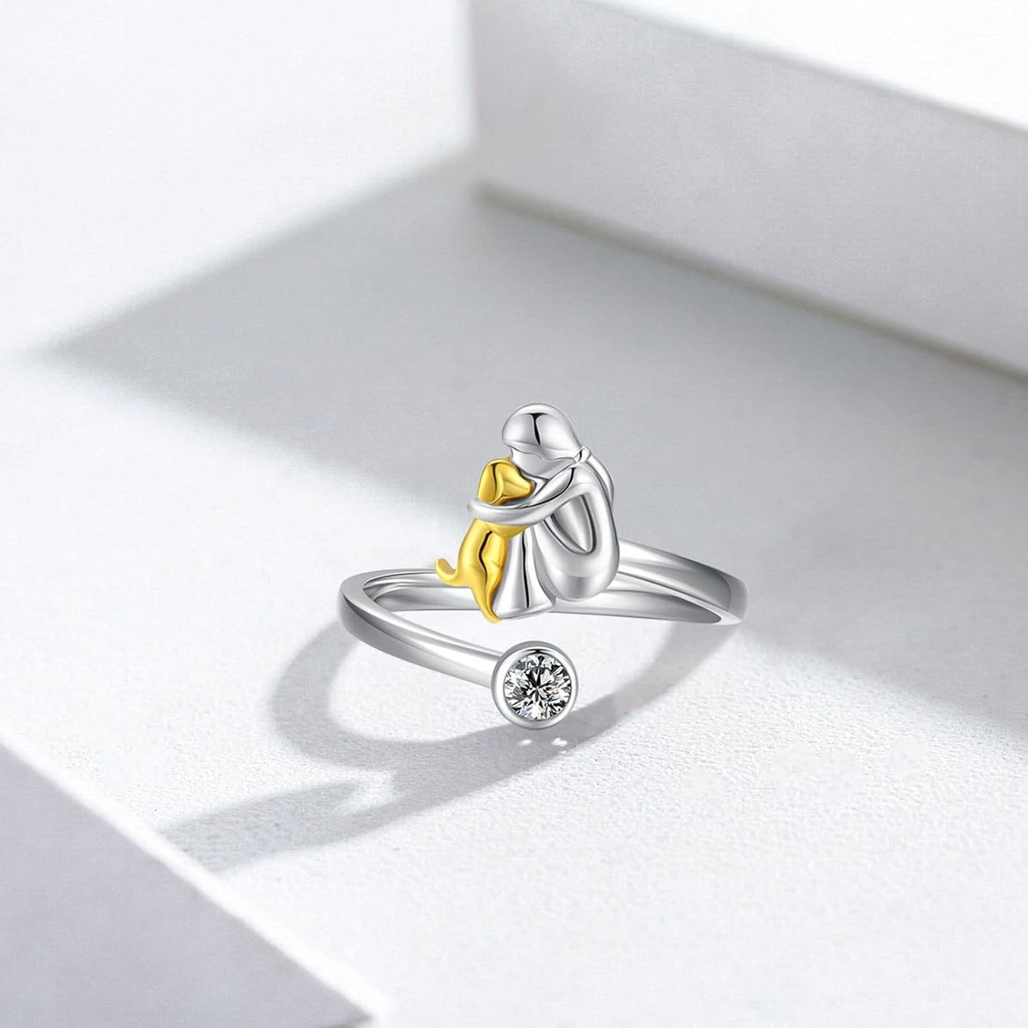 Verstellbarer Ring mit Zirkonia