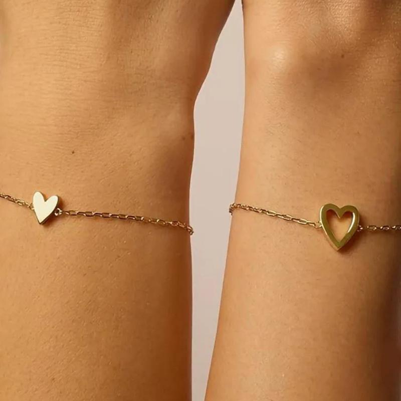 Verbundene Herzen Armband-Set