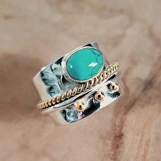 Vintage-Ring mit Saphir