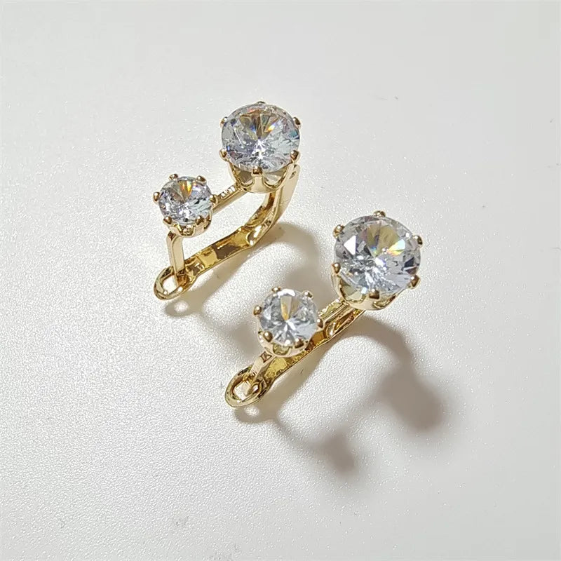 Elegante Zirkonia Ohrringe im Europäischen Design mit funkelnden Steinen