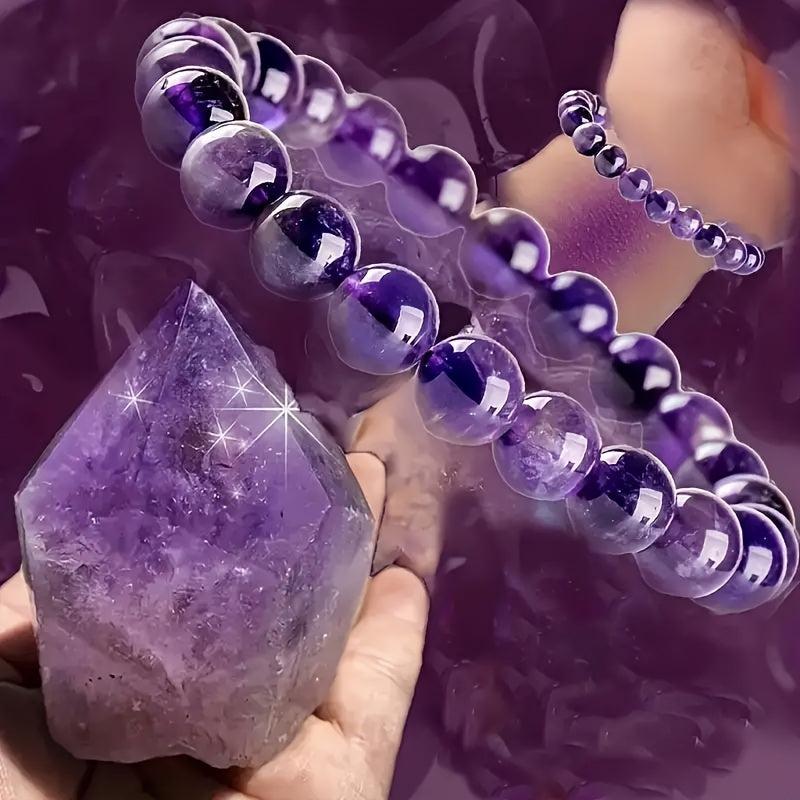 Elegantes Amethyst-Perlenarmband für spirituelle Harmonie und Stil