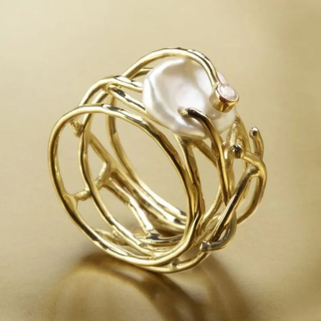 Vintage-Ring mit Perle – Zeitlose Eleganz