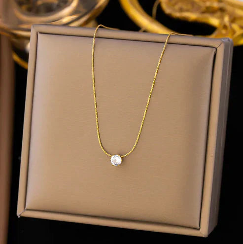 Elegante Diamant Halskette mit filigraner Schlangenkette