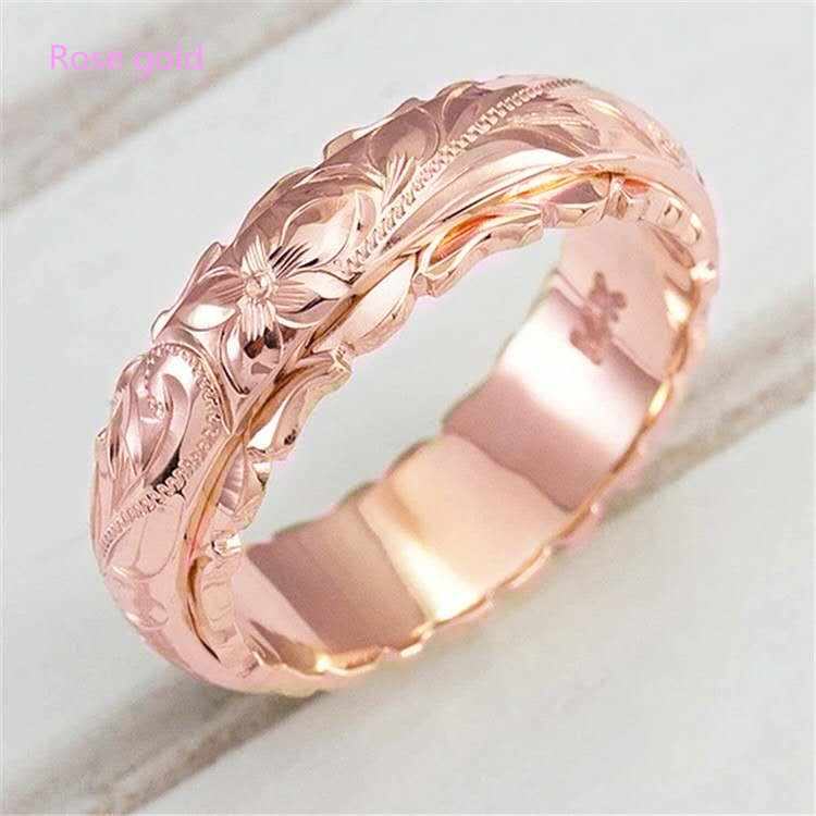 Goldener Vintage-Ring mit Blume