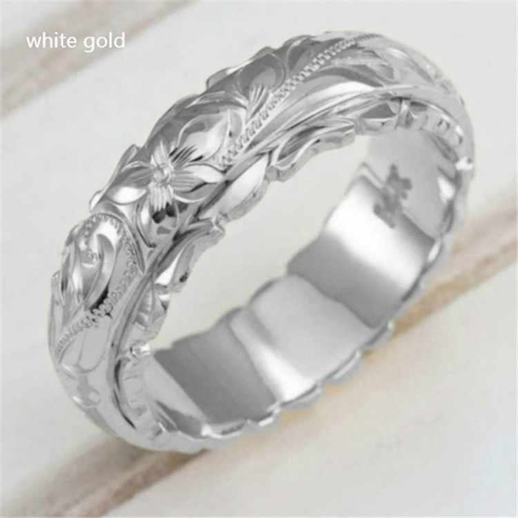 Goldener Vintage-Ring mit Blume