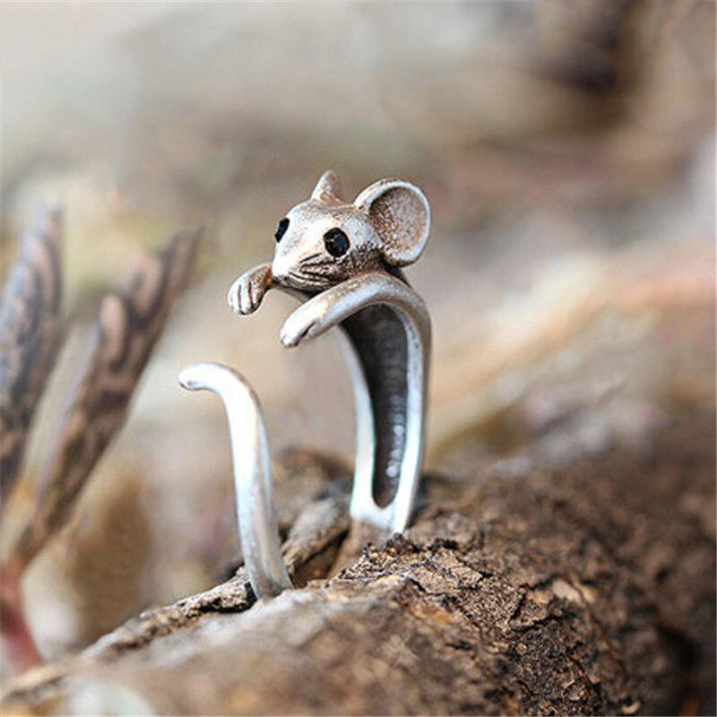 Vintage Ring mit Maus