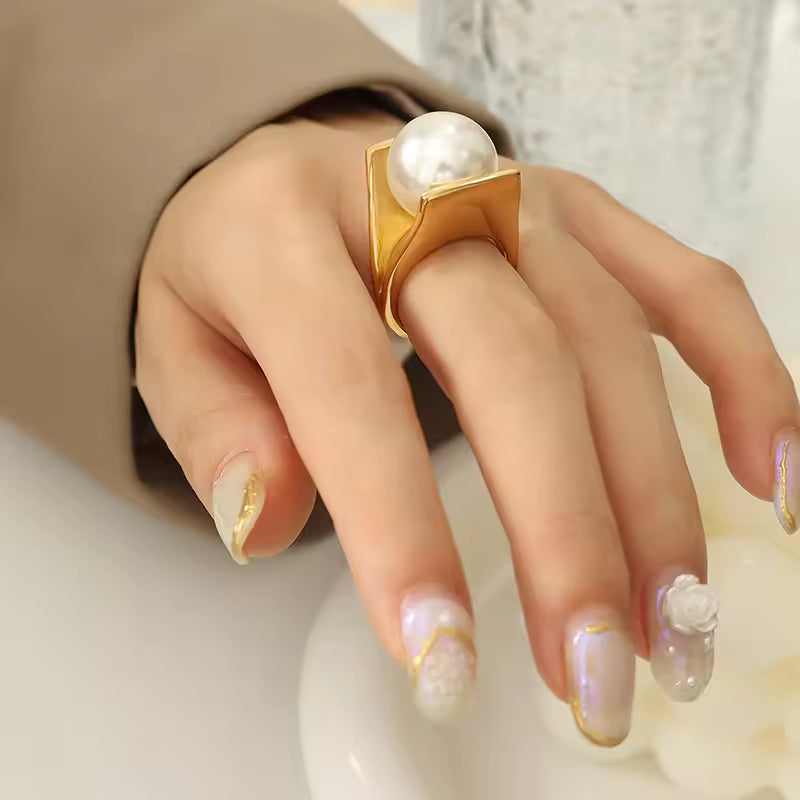 Vintage Ring mit Perle